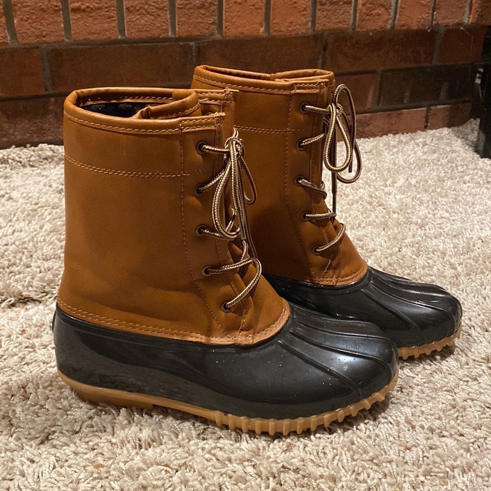 Sporto Duck Boot Arianna Brown/Black Size 7.5 Medium - Picture 2 of 6
